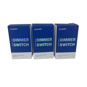 ELEGRP Slide Dimmer Rocker Switch DM19-White,‎ 3 Pack (NEW, UNUSED)